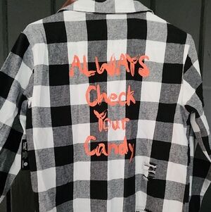 Spirit Black and White Checkered Crop Top